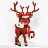 3D модель Рождественский олень Rigged Характер - TurboSquid 1358667